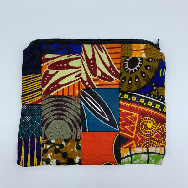 African Print Zoba Zoba Make Up Bag/ Pouch-M Multi Colour 19 - Lillon Boutique