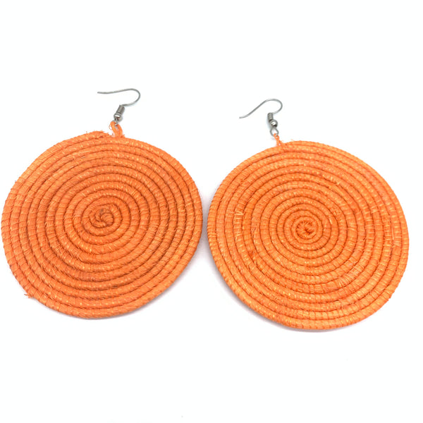 Sisal Earrings-Orange Variation 7