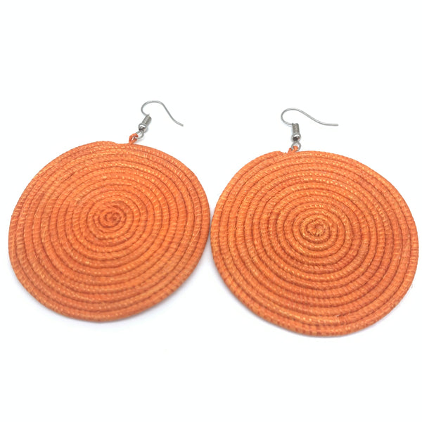 Sisal Earrings-Orange Variation 4