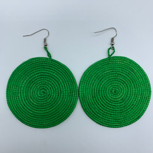 Sisal Earrings- Green 3