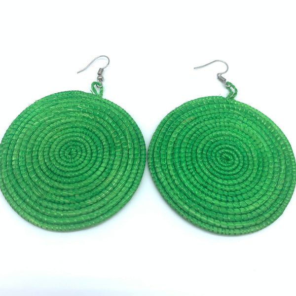 Sisal Earrings- Green 6
