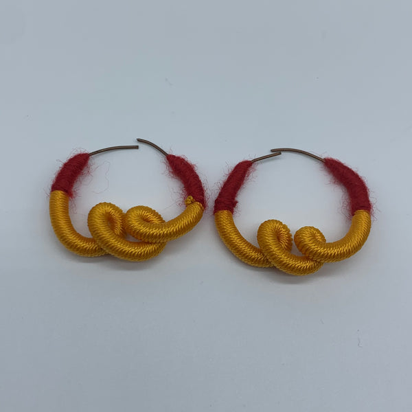 Malian Thread Earrings- S Swirl Traditional Style