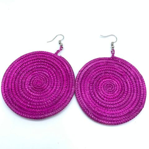Sisal Earrings-Purple 11
